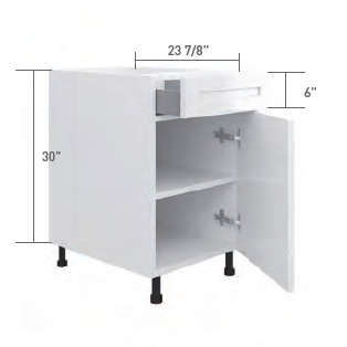 Slim Shaker Base Cabinet - Waste Bin & Drawer (18")