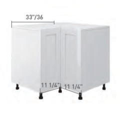 Slim Shaker Base Cabinet - Corner