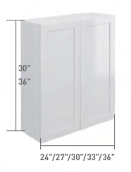 Wall Cabinet - Standard 2 Door (30" - 42"H)