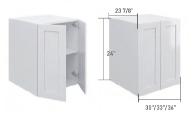 Slim Shaker Wall Cabinet - Fridge (Full Depth) (12" - 24"H)