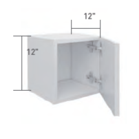 Slim Shaker Wall Cabinet - Short 1 Door (12"H)