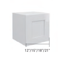 Slim Shaker Wall Cabinet - Short 1 Door (12"H)