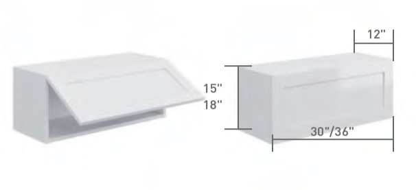 Wall Cabinet - Stay Lift (15" - 18"H)