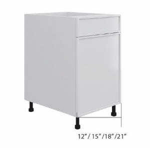 Slim Shaker Base Cabinet - Door & Drawer