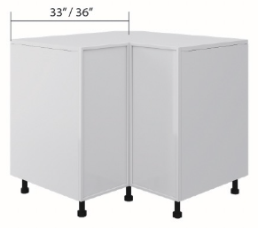 Slim Shaker Base Cabinet - Corner