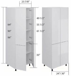 Slim Shaker Pantry Cabinet - Full Doors