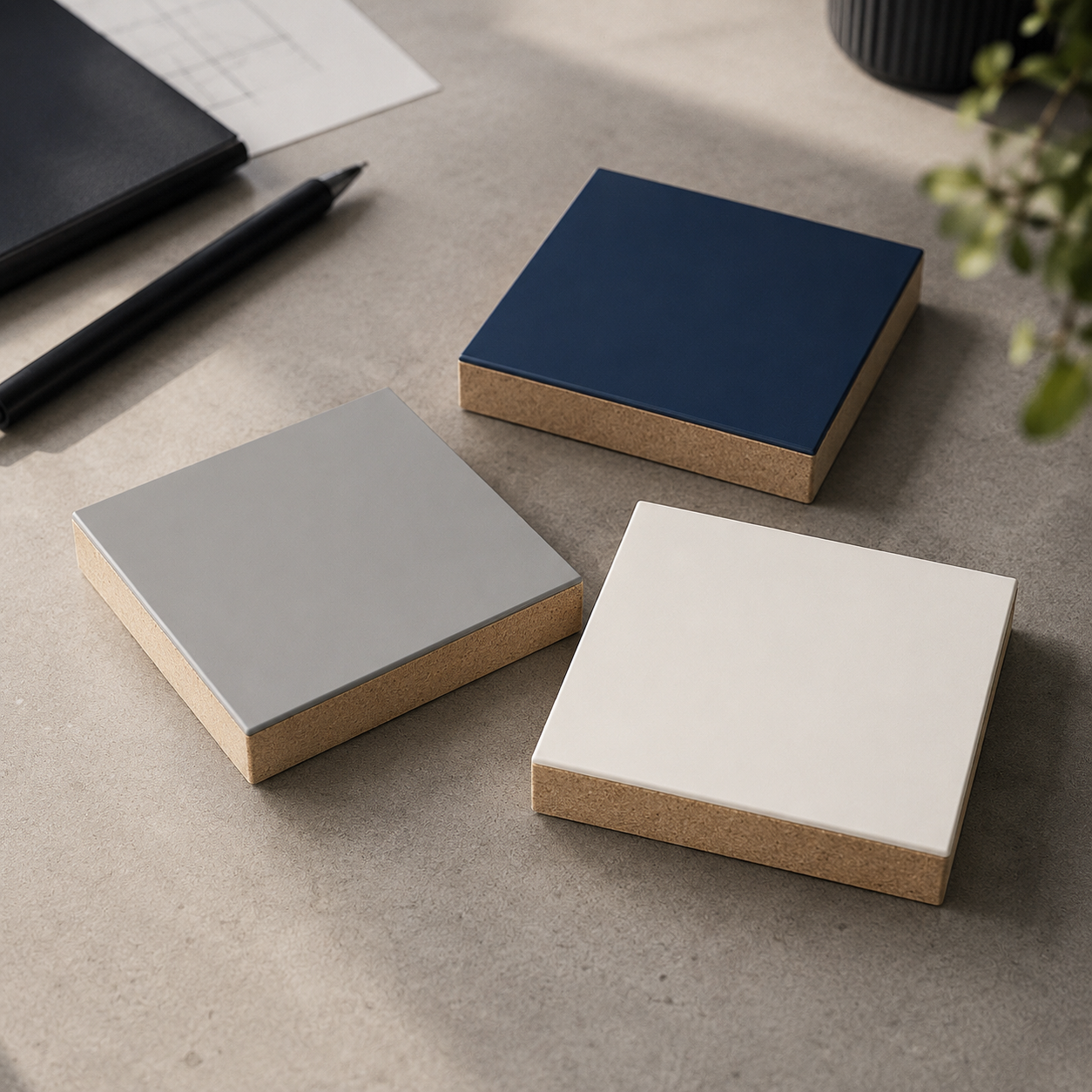 Colour Sample Pack – White, Grey & Navy Lacquer Finishes