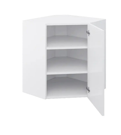 Slim Shaker Wall Cabinet - Corner (Angled) (12" - 42"H)