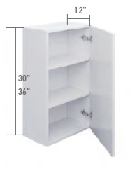 Wall Cabinet - Standard 1 Door (30" - 42"H)