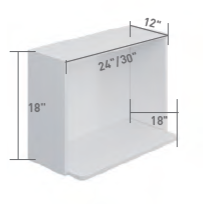 Slim Shaker Wall Cabinet - Microwave (18"H)