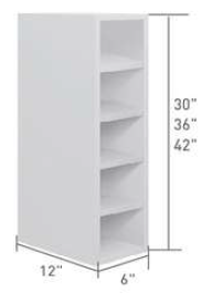 Slim Shaker Wall Cabinet - Open With Shelves