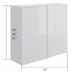 Slim Shaker Wall Cabinet - Corner (Blind Corner) (30" - 42"H)