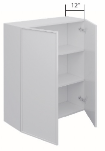 Slim Shaker Wall Cabinet - Standard 2 Door (30" - 42"H)