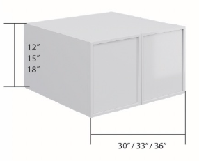 Slim Shaker Wall Cabinet - Fridge (Full Depth) (12" - 24"H)
