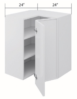 Slim Shaker Wall Cabinet - Corner (Easy Reach) (12" - 42"H)