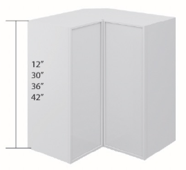 Slim Shaker Wall Cabinet - Corner (Easy Reach) (12" - 42"H)